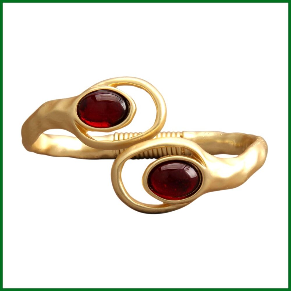 Copper Cuff Bracelet Open Bangle Stackable Stretc… - image 1